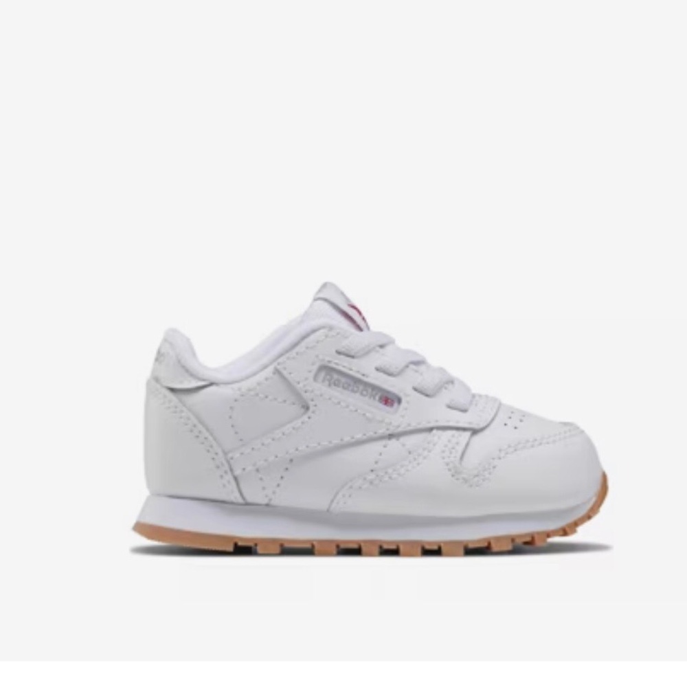 White Reebok Classic Baby Sneaker
